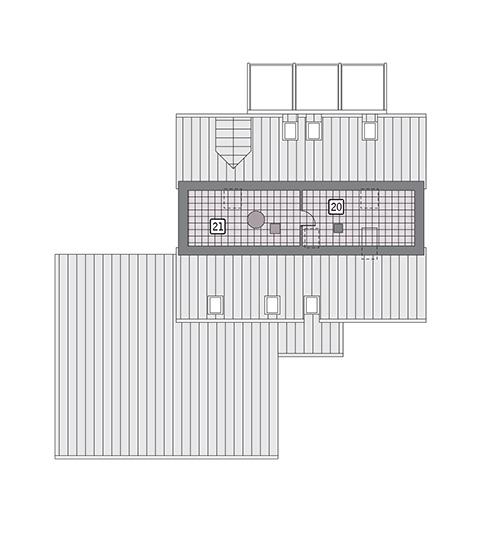 Rzut strychu POW. 42,2 m²