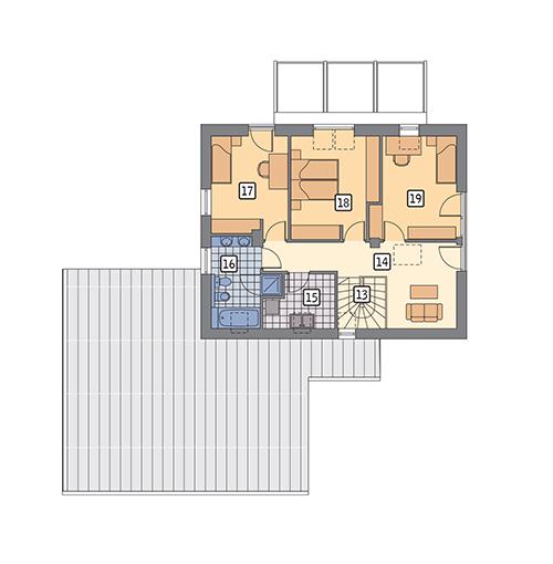 Rzut poddasza POW. 76,3 m²