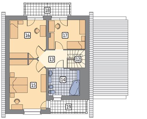 Rzut poddasza POW. 79,2 m²