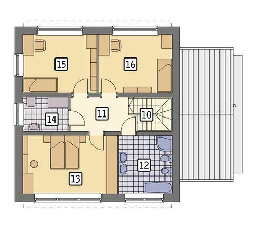 Rzut piętra POW. 72,7 m²