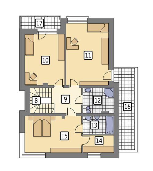 Rzut piętra POW. 97,4 m²