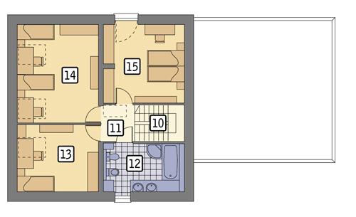 Rzut poddasza POW. 71,9 m²