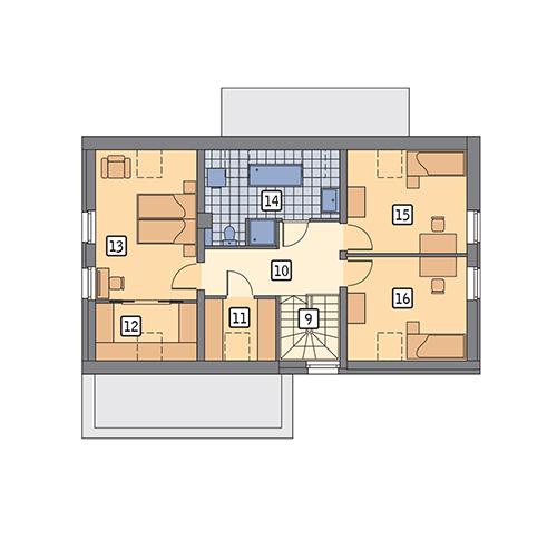 Rzut poddasza POW. 80,7 m²