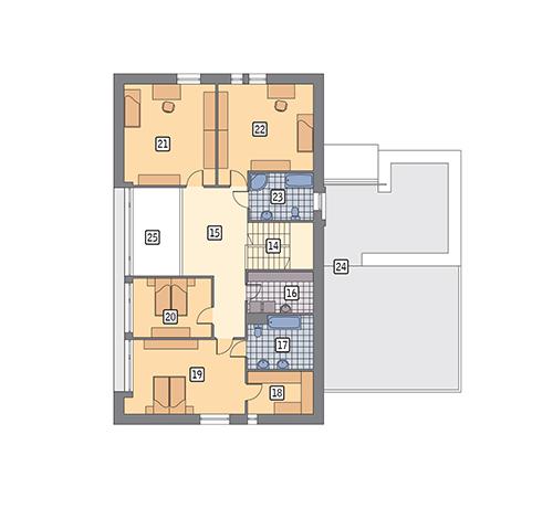 Rzut poddasza POW. 196,5 m²
