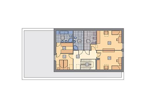 Rzut poddasza POW. 86,3 m²