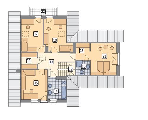 Rzut poddasza POW. 99,0 m²