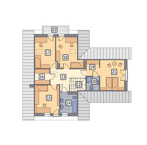 Rzut poddasza POW. 99,0 m²