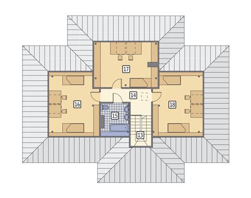 Rzut poddasza POW. 93,0 m²
