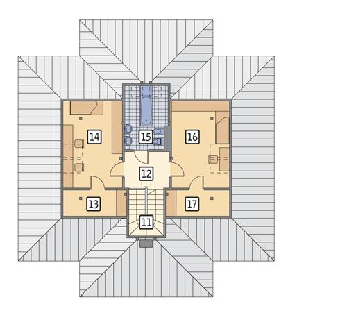 Rzut poddasza POW. 66,0 m²