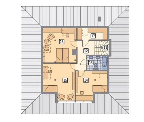 Rzut poddasza POW. 94,2 m²