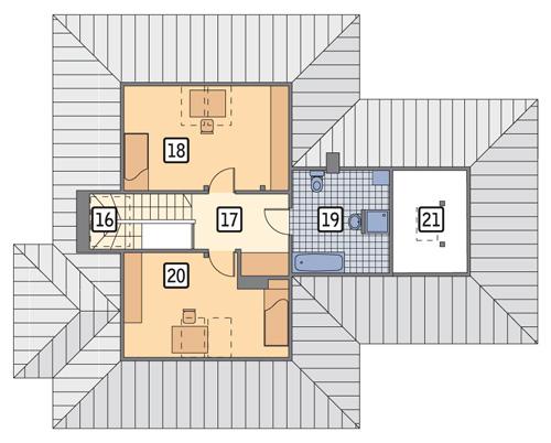 Rzut poddasza POW. 73,1 m²
