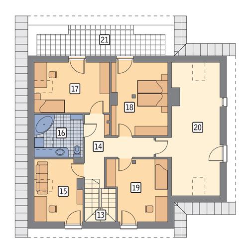 Rzut poddasza POW. 116,0 m²