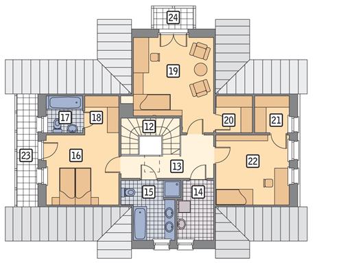 Rzut poddasza POW. 94,8 m²