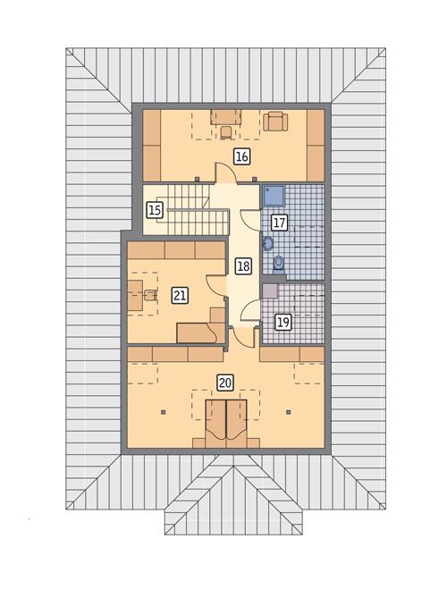 Rzut poddasza POW. 96,2 m²