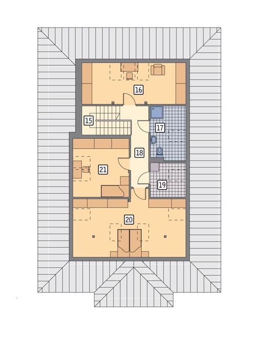 Rzut poddasza POW. 96,2 m²