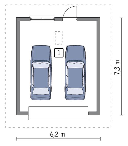 Rzut parteru POW. 39,3 m²