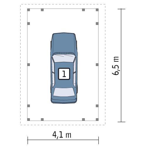 Rzut parteru POW. 27,1 m²