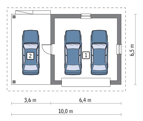 Rzut parteru POW. 32,8 m²