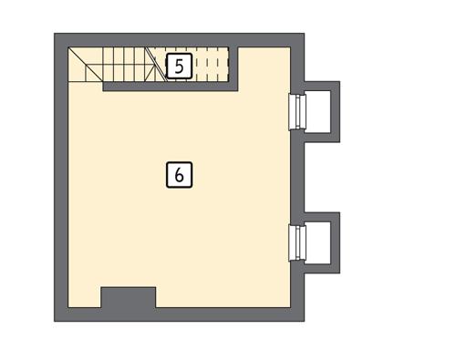 Rzut piwnicy POW. 36,9 m²