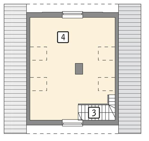 Rzut poddasza POW. 36,7 m²