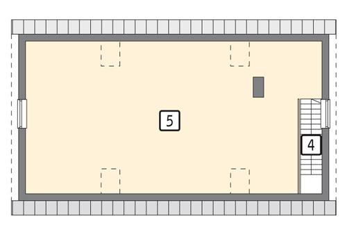 Rzut poddasza POW. 78,1 m²