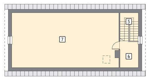 Rzut poddasza POW. 85,3 m²