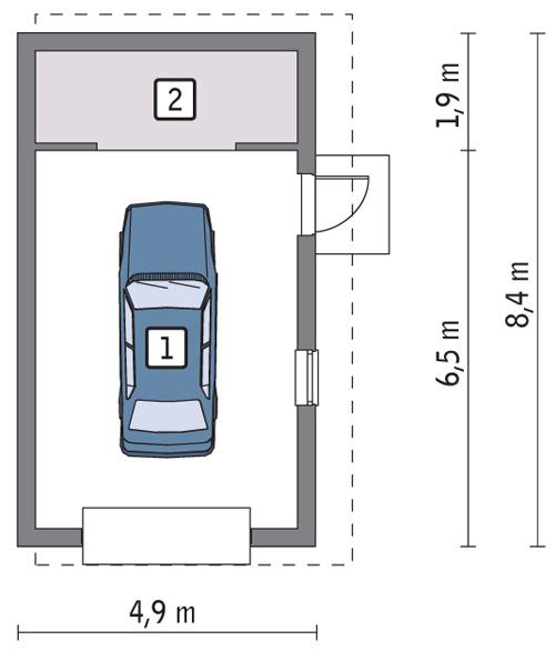 Rzut parteru POW. 32,4 m²