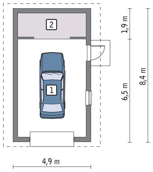 Rzut parteru POW. 32,4 m²