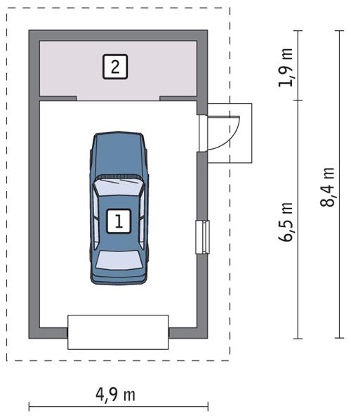 Rzut parteru POW. 32,4 m²