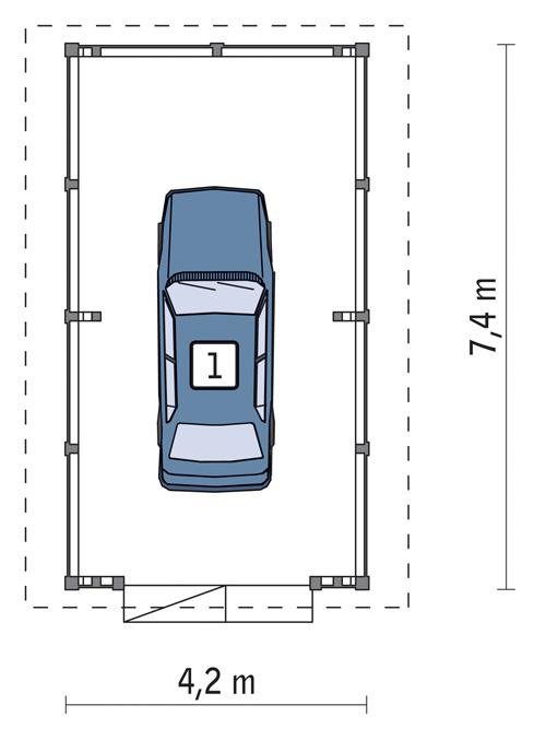 Rzut parteru POW. 25,3 m²