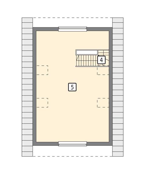 Rzut poddasza POW. 54,6 m²