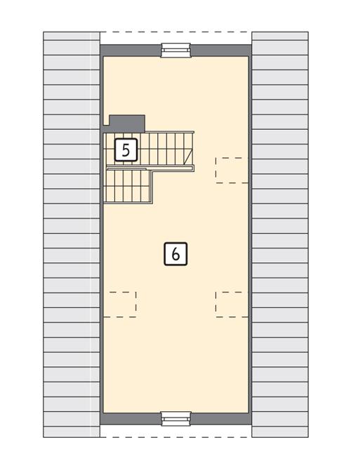 Rzut poddasza POW. 68,9 m²