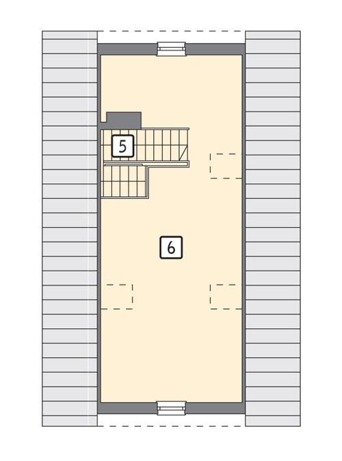 Rzut poddasza POW. 68,9 m²
