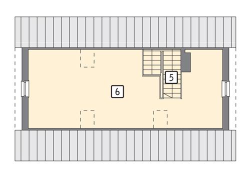 Rzut poddasza POW. 68,9 m²