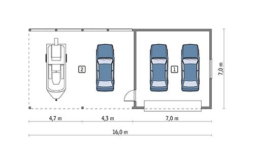 Rzut parteru POW. 42,1 m²