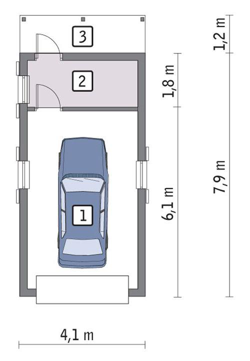 Rzut parteru POW. 26,4 m²