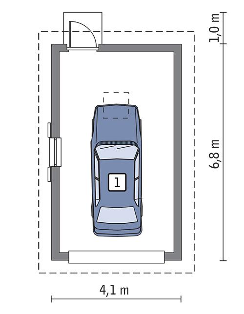 Rzut parteru POW. 22,4 m²