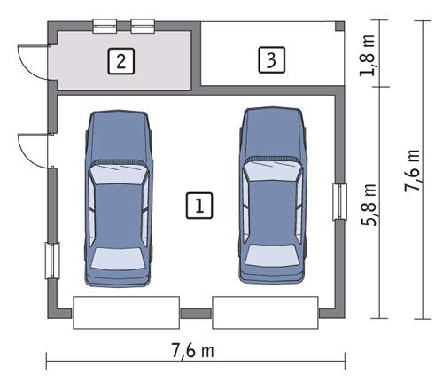 Rzut parteru POW. 44,6 m²