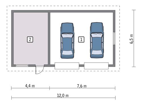 Rzut parteru POW. 67,2 m²