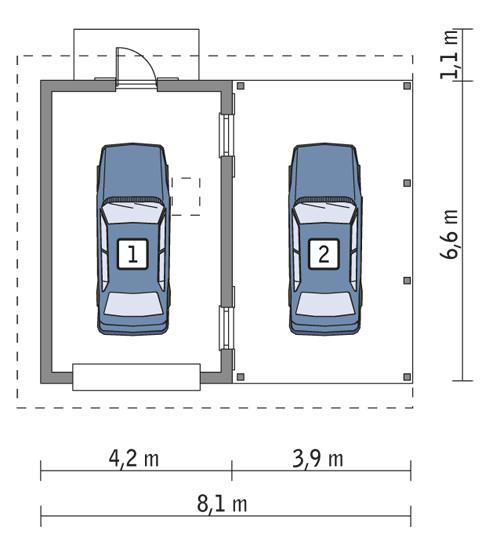 Rzut parteru POW. 22,2 m²