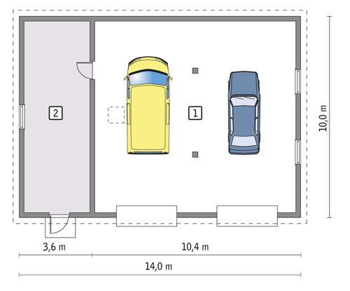 Rzut parteru POW. 125,3 m²