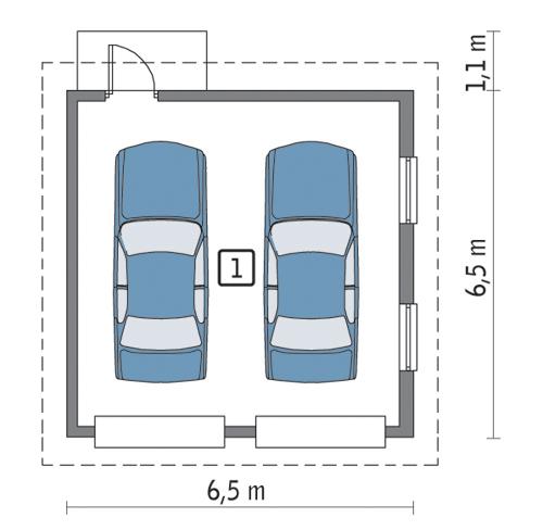 Rzut parteru POW. 35,6 m²