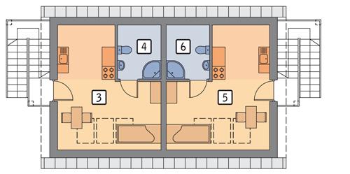 Rzut poddasza POW. 53,0 m²