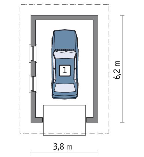 Rzut parteru POW. 19,7 m²