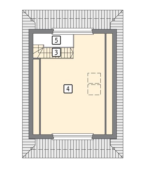 Rzut poddasza POW. 37,7 m²