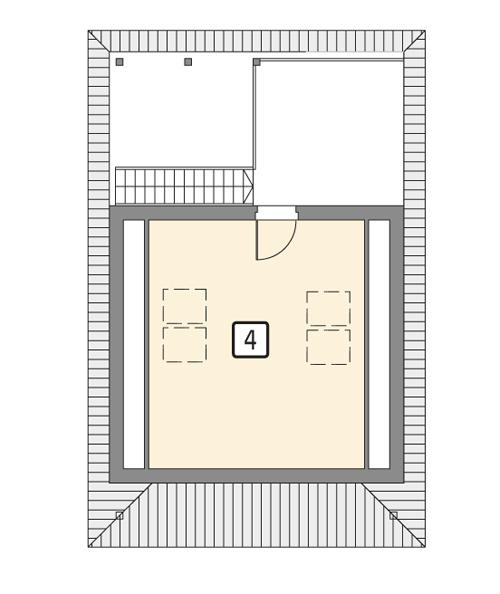 Rzut poddasza POW. 29,3 m²