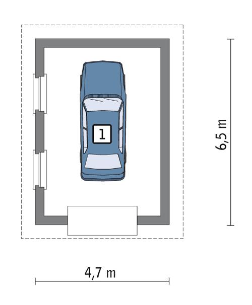Rzut parteru POW. 23,2 m²