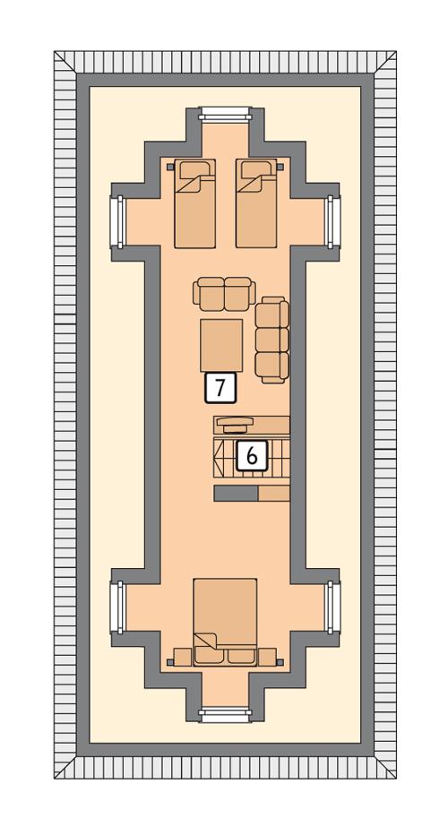 Rzut poddasza POW. 89,9 m²