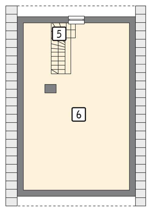 Rzut poddasza POW. 62,0 m²