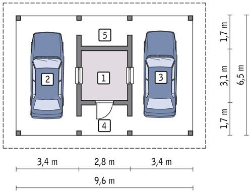 Rzut parteru POW. 6,7 m²